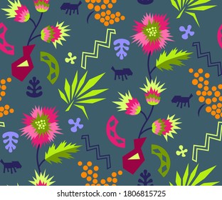 Vector background abstract artwork. Hand drawn ink illustration. Modern ornamental decorative background. Vector pattern. Print for textile, cloth, wallpaper
scrapbooking 