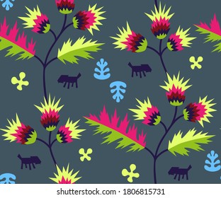 Obra de arte abstracta de fondo vectorial. Ilustración de tinta dibujada a mano. Marco decorativo ornamental moderno. Patrón vectorial. Imprimir para textiles, tejidos, papel pintado
reserva de recortes 