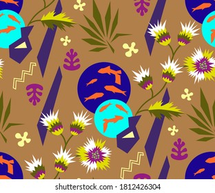 Vector background abstract artwork. Hand drawn ink illustration. Modern ornamental decorative background. 