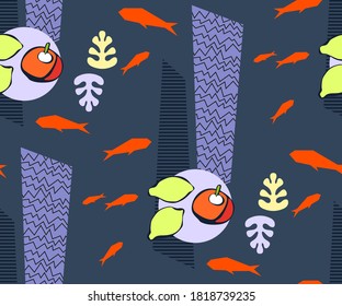 Vector background abstract artwork. Hand drawn ink illustration. Modern ornamental decorative background. 