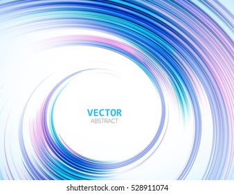 Vector background. Abstract blue swirl, isolated on white.