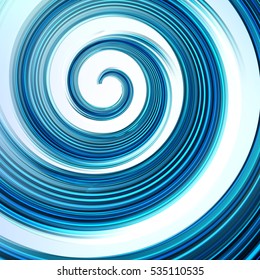 Vector background. Abstract blue swirl on white.