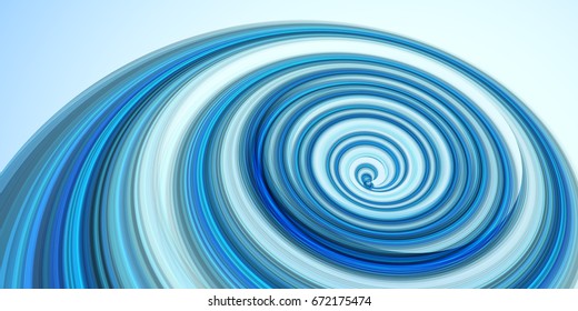 Vector background. Abstract blue swirl, isolated on white.
