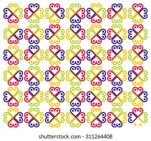 Vector background with abstract color flower pattern