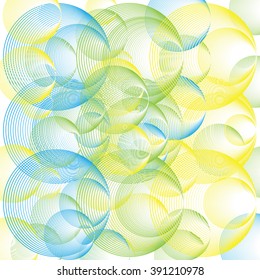 Vector background with abstract colorful balls on light background 
