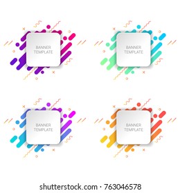 Vector background with abstract colorful shapes. Trendy neon lines and circles  in a modern material design style. eps10.