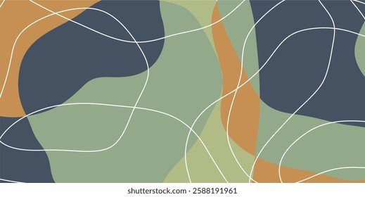 Vector background of abstract colors and lines, liquid background in random and harmonious colors