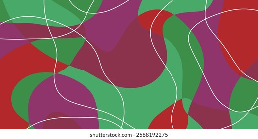 Vector background of abstract colors and lines, liquid background in random and harmonious colors