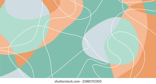 Vector background of abstract colors and lines, liquid background in random and harmonious colors