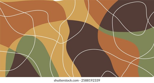 Vector background of abstract colors and lines, liquid background in random and harmonious colors