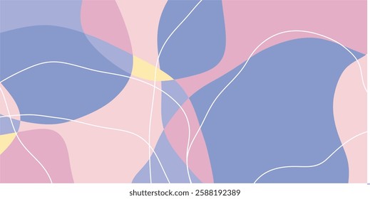 Vector background of abstract colors and lines, liquid background in random and harmonious colors