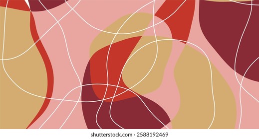 Vector background of abstract colors and lines, liquid background in random and harmonious colors