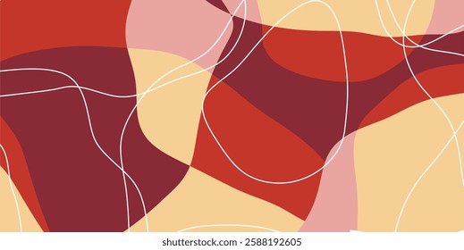 Vector background of abstract colors and lines, liquid background in random and harmonious colors