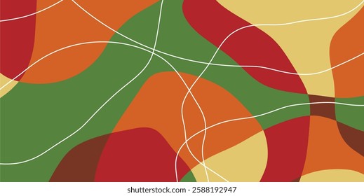 Vector background of abstract colors and lines, liquid background in random and harmonious colors