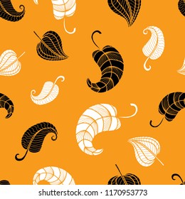 Vector background of abstract decorative leaves