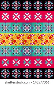 Vector background with abstract ethnic pattern.