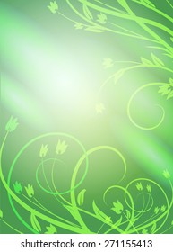 Vector background with abstract floral graphic elements.