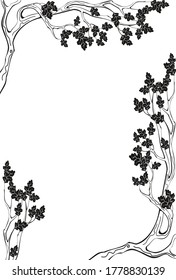 El fondo vectorial. Resumen de ilustración floral
con vida de roble y lugar para texto o imágenes. Ilustración vectorial en capas fácil de editar. 