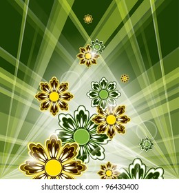 Vector Background. Abstract Floral  Illustration.