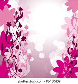Vector Background. Abstract Floral  Illustration.