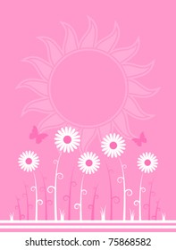 vector background with abstract flowers