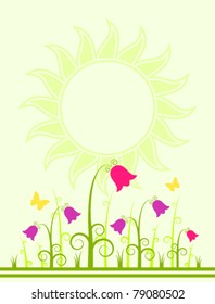 vector background with abstract flowers