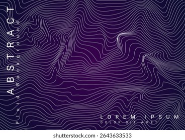 Vector background of abstract fluid lines