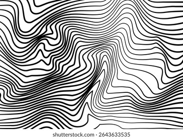 Vector background of abstract fluid lines