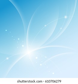 Vector background with abstract glowing lines and glitter. Proposal for a banner or cover design.