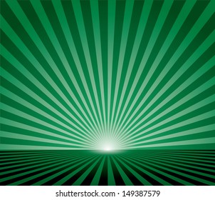 Vector background of an abstract green burst.