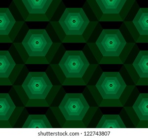 Vector background of abstract green pyramids.