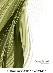 Vector Background. Abstract Green Wavy Illustration.