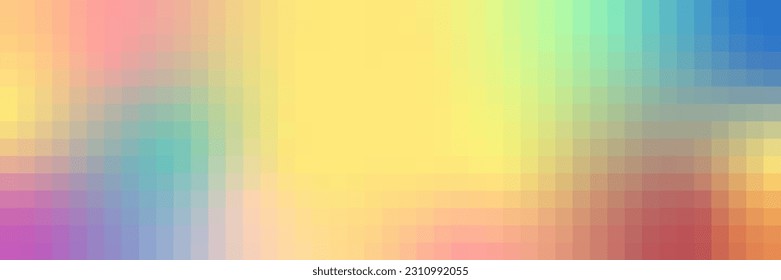 Vector background with abstract grid gradient. Blurred bright illustration for backdrop. Long horizontal banner.