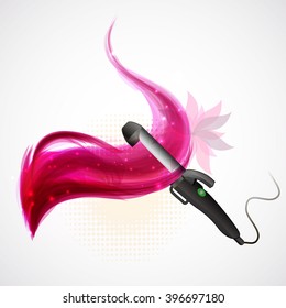 Vector background abstract hair styling. Beauty saloon.