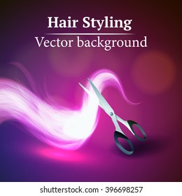 Vector background abstract hair styling. Beauty saloon.