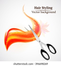 Vector background abstract hair styling. Beauty saloon.