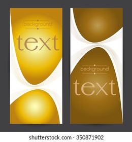 vector background Abstract header gold wave whit vector design on gray