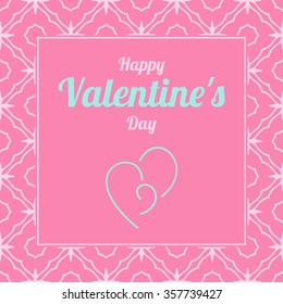 Vector background with abstract hearts logotype. Vector card. Valentine's Day card.