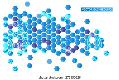 vector background abstract hexagon pattern design overlap by shape traffic