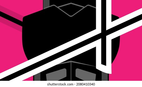 Ilustración abstracta del fondo del vector década del piloto enmascarado 