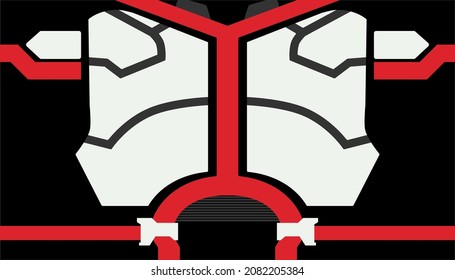 Vector background abstract illustration Masked Rider Faiz