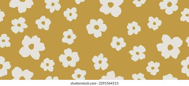 Vector background. Abstract illustration of seamless floral pattern. Modern beautiful print. Trendy template for your card, textile, screen saver, cover or poster design.