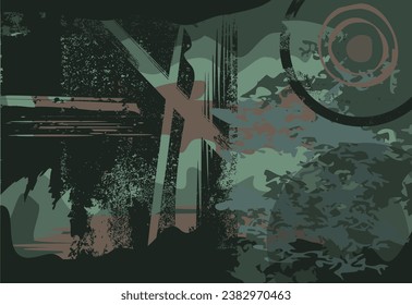 Vector background - Abstract military grunge and camouflage pattern