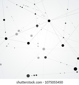 Vector background with abstract molecular background for medical research, reports, scientific presentations.