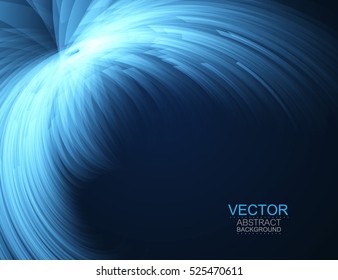 Vector background. Abstract neon glowing curves. Digital graphic.