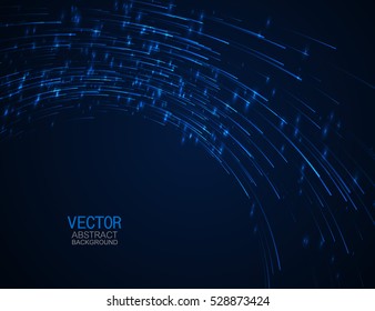Vector background. Abstract neon glowing shapes. Digital graphic for brochure, website, flyer, print, poster, other design.