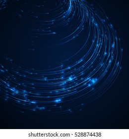 Vector background. Abstract neon glowing shapes. Digital graphic for brochure, website, flyer, print, poster, other design.