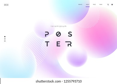 Vector background and abstract neon shapes in gradient pastel colors  Poster and blurred effect  Asymmetric composition  Applicable for landing page  invitation  advertisement  Eps 10