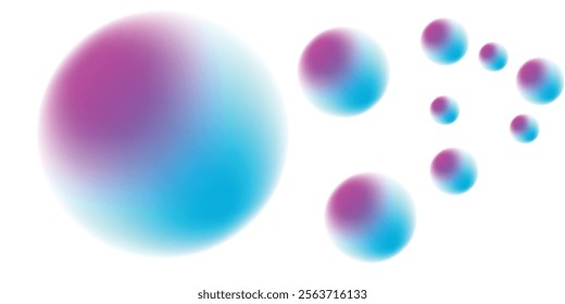 Vector background with abstract neon shapes in gradient pastel colors. Poster with blurred effect. Asymmetric composition. Applicable for landing page, invitation, advertisement.