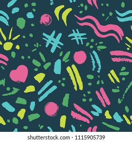 Vector background with abstract ornament. Dry brush.